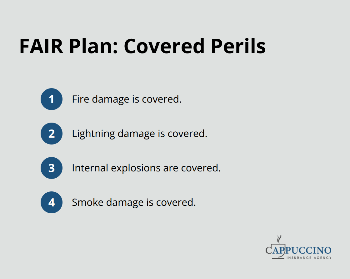 Four perils covered by the California FAIR Plan for U.S. homeowners