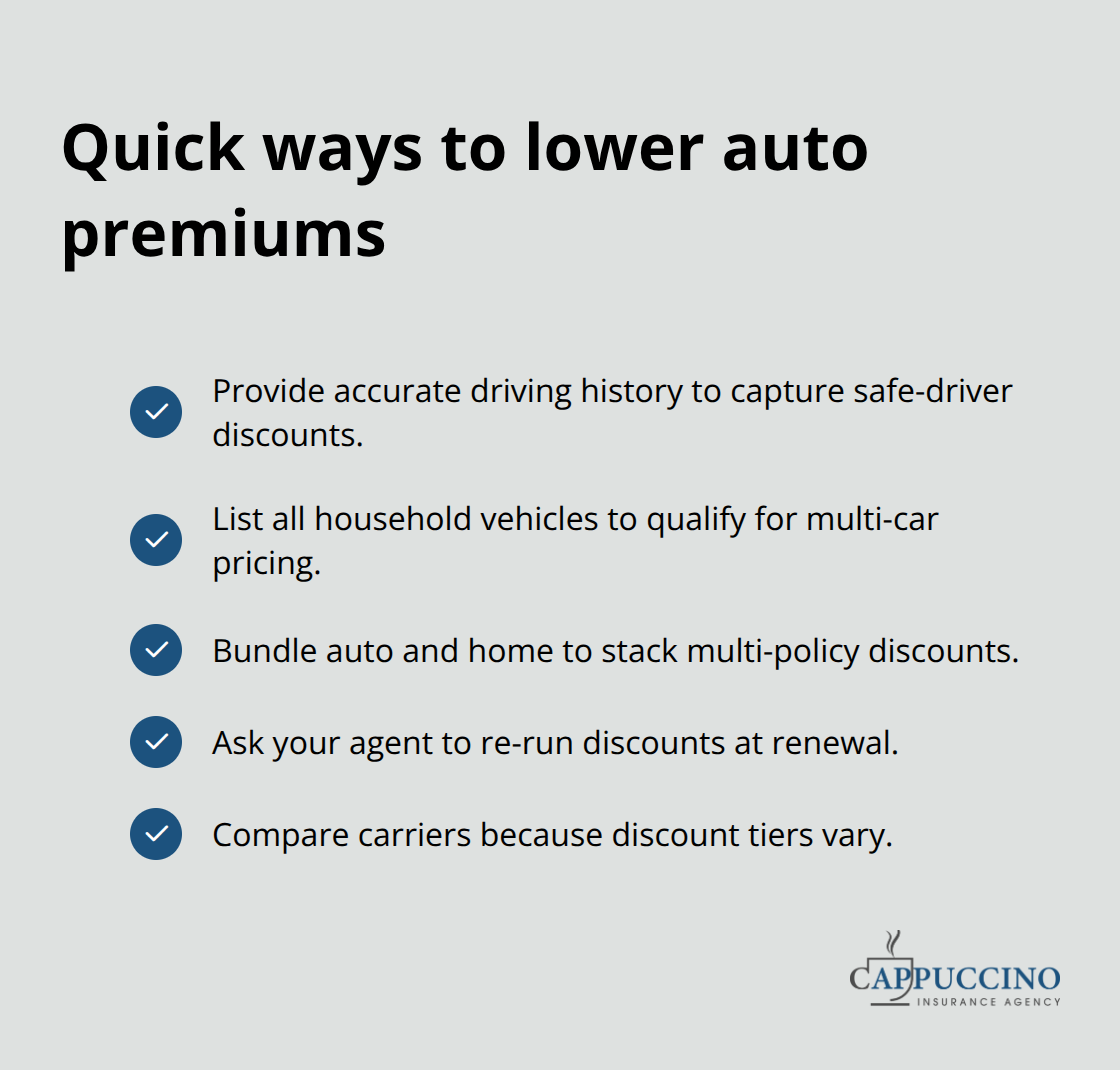 Checklist of discount actions for Westlake Village drivers